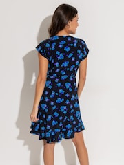 Pour Moi Black Frill Wrap Woven Beach Dress - Image 2 of 4