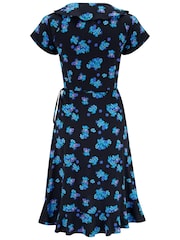 Pour Moi Black Frill Wrap Woven Beach Dress - Image 4 of 4