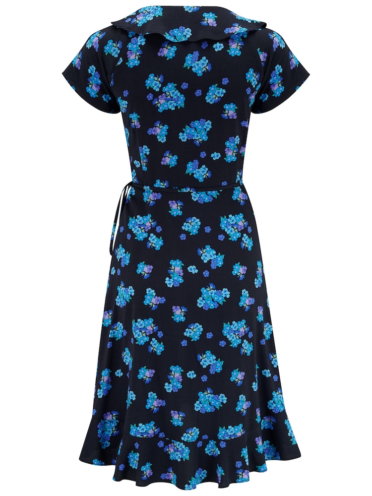 Schwarz - Pour Moi Gewebtes Wickel-Strandkleid mit Rüschen - Bild 4 von 4 Schwarz - Pour Moi Gewebtes Wickel-Strandkleid mit Rüschen - Bild 4 von 4