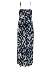 Pour Moi Blue Sheer Viscose Tie Belt Maxi Beach Dress - Image 4 of 4