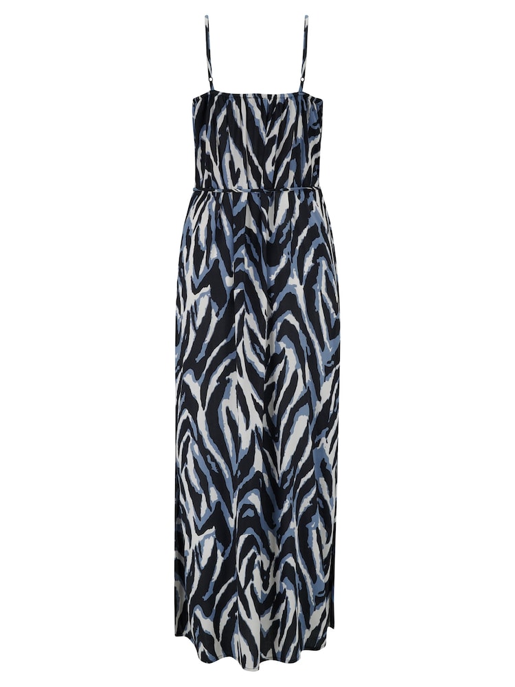 Pour Moi Blue Sheer Viscose Tie Belt Maxi Beach Dress - Image 4 of 4 Pour Moi Blue Sheer Viscose Tie Belt Maxi Beach Dress - Image 4 of 4