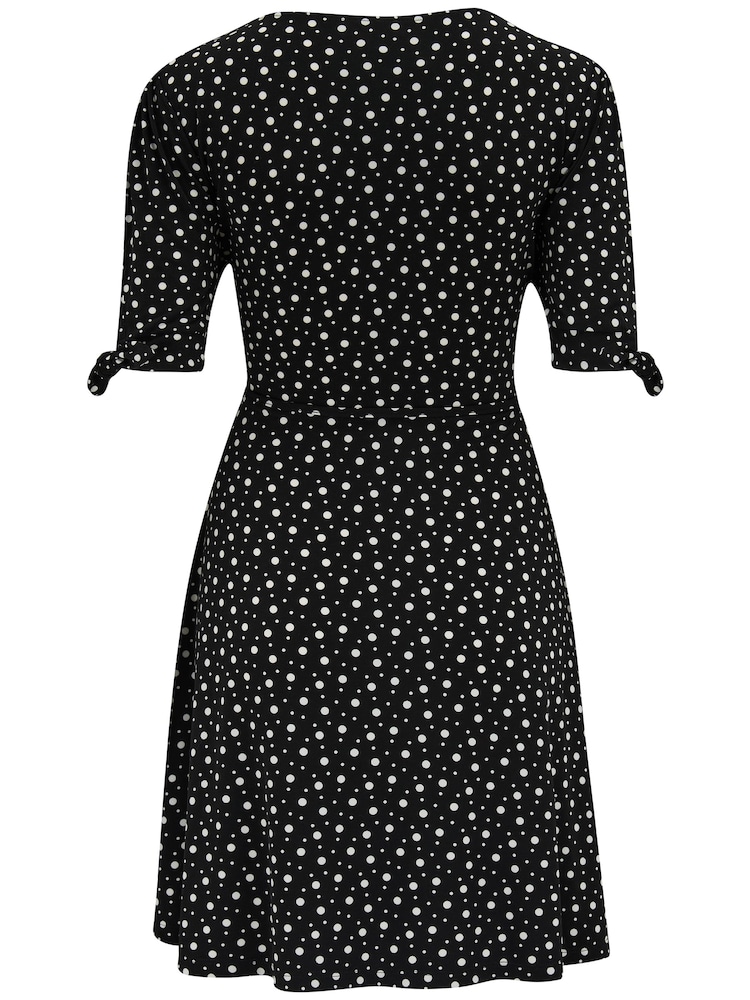 Pour Moi Bella Fuller Bust Anschmiegsames Stretch-Midikleid mit Bindeband an den Ärmeln - Bild 4 von 4 Pour Moi Bella Fuller Bust Anschmiegsames Stretch-Midikleid mit Bindeband an den Ärmeln - Bild 4 von 4