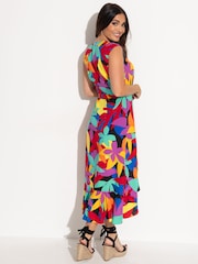 Pour Moi Black Viscose Midaxi Wrap Beach Dress - Image 2 of 4