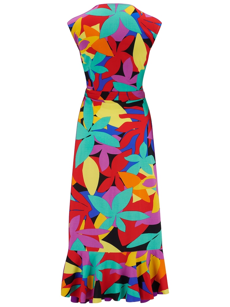 Pour Moi Black Viscose Midaxi Wrap Beach Dress - Image 4 of 4
