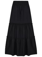 Pour Moi Black Tahlia Frill Tiered Maxi Skirt - Image 4 of 4