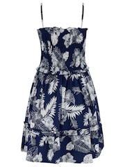 Rochie de plajă țesută cu volane fără bretele și corset încrețit Pour Moi - Image 4 of 4