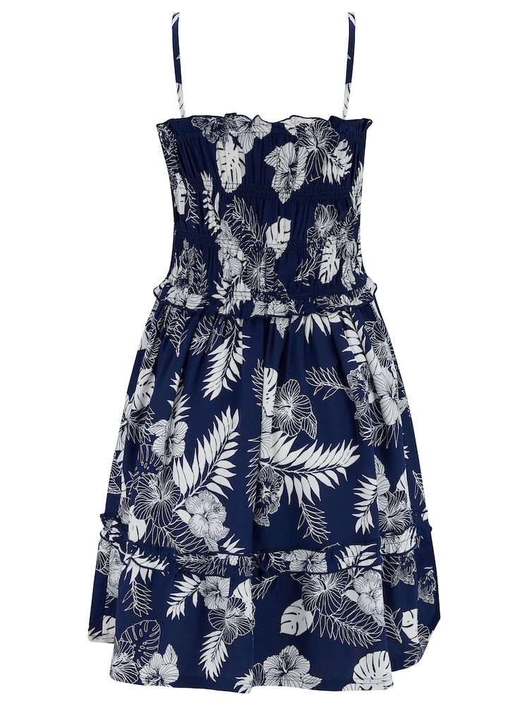 Rochie de plajă țesută cu volane fără bretele și corset încrețit Pour Moi - Image 4 of 4