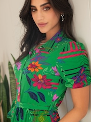 فستان قميص بطبقات من الجيرسيه للصدر الممتلئ من Jodie من Pour Moi - صورة 2 من 4