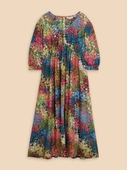 White Stuff Pich Pink Lucy EcoVero™ Midi Dress - Image 5 of 7