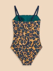 White Stuff Yellow Verity Ruched Tummy Control Swimsuit - Image 6 of 7