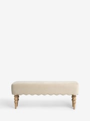 Laura Ashley Baron Chenille Hazelnut Bench - Image 3 of 6