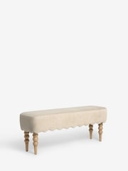 Laura Ashley Baron Chenille Hazelnut Bench - Image 4 of 6