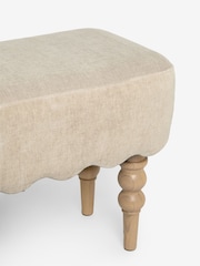 Laura Ashley Baron Chenille Hazelnut Bench - Image 5 of 6