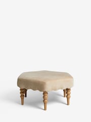 Laura Ashley Baron Chenille Hazelnut Large Footstool - Image 4 of 6