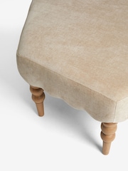 Laura Ashley Baron Chenille Hazelnut Large Footstool - Image 5 of 6
