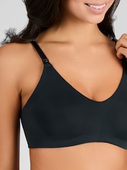 JoJo Maman Bébé Black Microfibre Moulded Maternity & Nursing Bra - Image 3 of 4