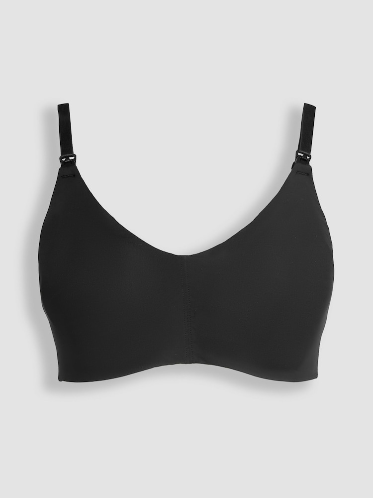 JoJo Maman Bébé Black Microfibre Moulded Maternity & Nursing Bra - Image 4 of 4