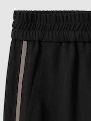 Reiss Black Remi Elasticated Side Stripe Tapered Trousers - Image 7 of 7