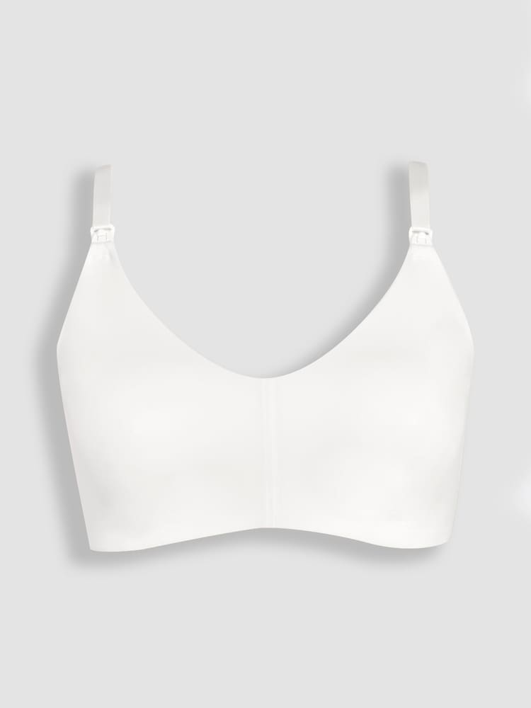JoJo Maman Bébé White Microfibre Moulded Maternity & Nursing Bra - Image 4 of 4