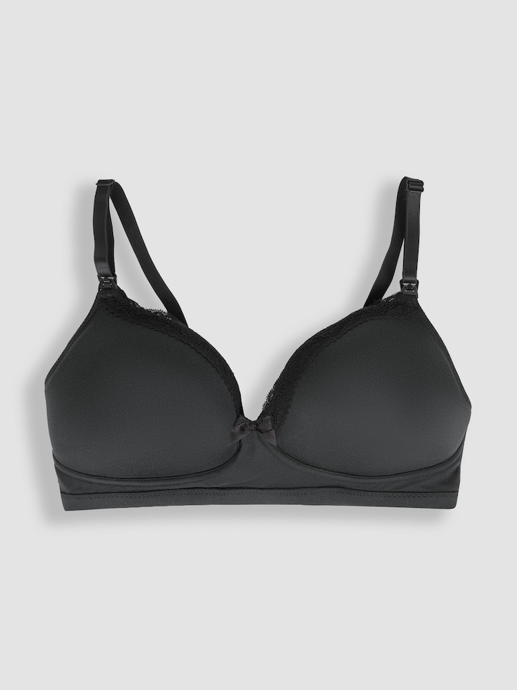 Noir - Soutien-gorge d’allaitement JoJo Maman Bébé Emma-Jane bordé de dentelle - Image 4 of 6