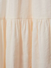 Reiss Neutral Tammy Tiered Drawstring Maxi Skirt - Image 6 of 6