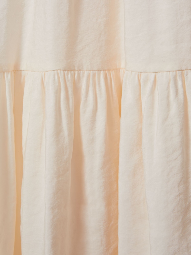 Reiss Neutral Tammy Tiered Drawstring Maxi Skirt - Image 6 of 6 Reiss Neutral Tammy Tiered Drawstring Maxi Skirt - Image 6 of 6