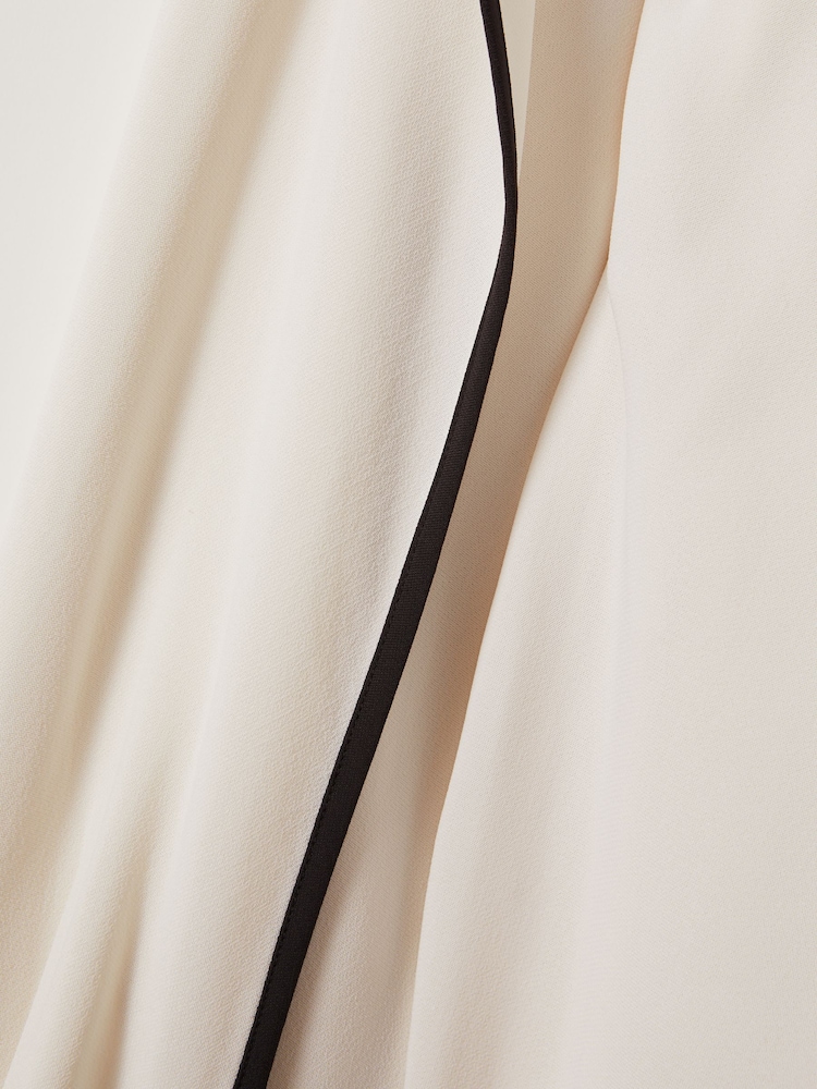 Reiss White Daria Ruffle Detail Cut Out Blouse - Image 6 of 6