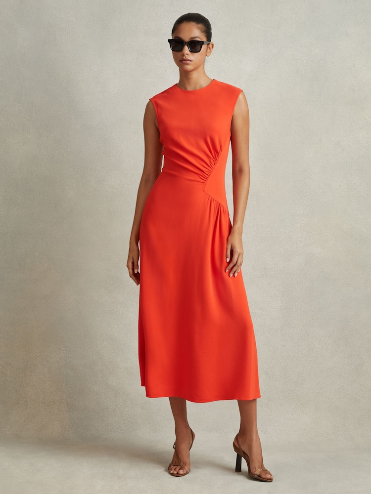 Платье миди со сборками Reiss Stacey - Image 1 of 6