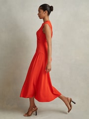 Платье миди со сборками Reiss Stacey - Image 5 of 6