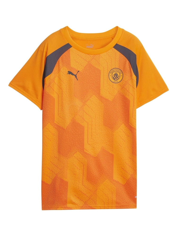 Fanatics Orange Manchester City Pre Match Top - Image 2 of 3 Fanatics Orange Manchester City Pre Match Top - Image 2 of 3