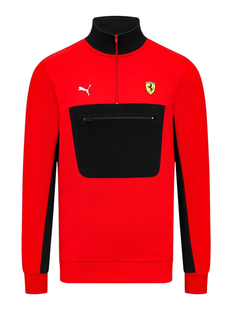 Fanatics Red Scuderia Ferrari Quarter Zip Top - Image 2 of 3