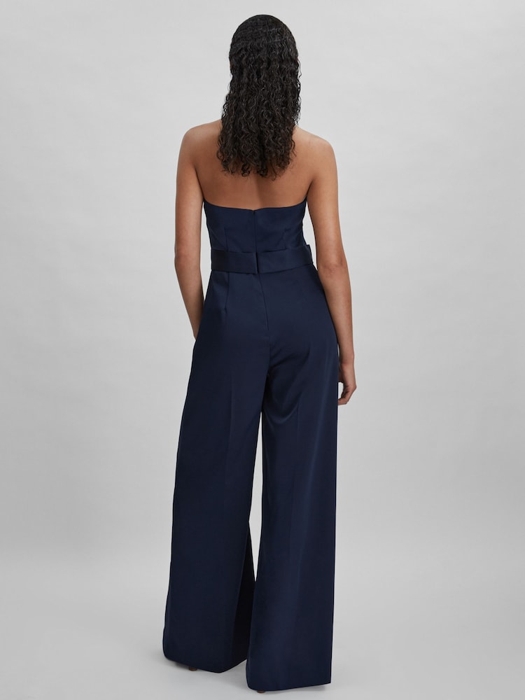 Halston Satin Halter Neck Jumpsuit - Image 4 of 5