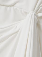 Halston One-Shoulder Ruffle Mini Dress - Image 6 of 6