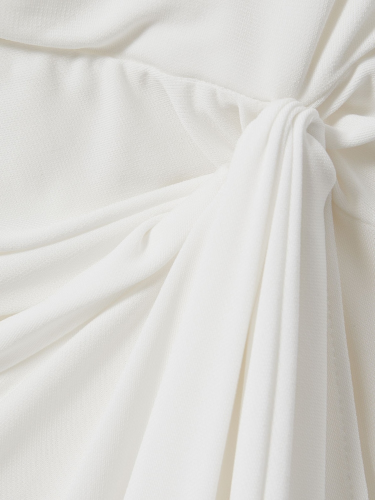 Halston One-Shoulder Ruffle Mini Dress - Image 6 of 6