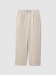 Reiss Stone Arden Relaxed Twill Drawstring Trousers - Image 2 of 5
