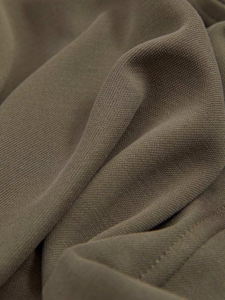 Reiss Khaki Bobby Modal Blend Cutaway Collar Shirt - Image 6 of 6