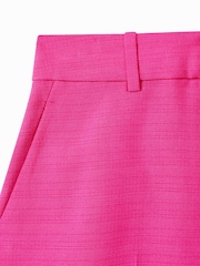 Reiss Pink Hewey Tailored Textured Suit Shorts - Image 6 of 6