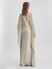 Halston Sequin Off-The-Shoulder Maxi Dress - Image 5 of 7