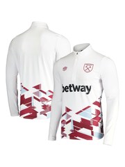 Fanatics West Ham United Umbro Away Warm Up Half Zip White Sweatshirt - Image 1 of 3