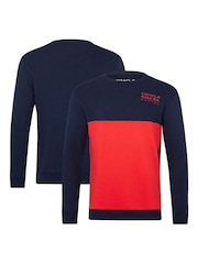Fanatics Oracle Red Bull Racing Colourblock Crew Blue Sweatshirt - Image 1 of 3