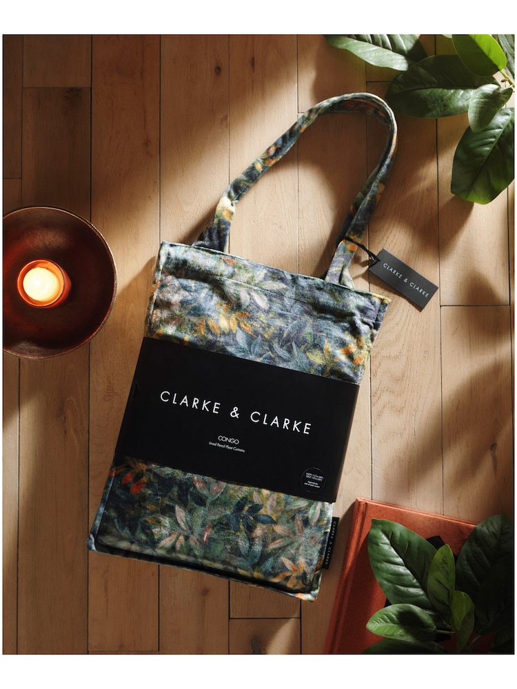 Clarke and Clarke Forest Congo Eyelet Curtain - Image 2 of 2