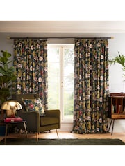 Clarke and Clarke Emerald Passiflora Eyelet Curtain - Image 1 of 3