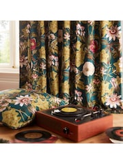 Clarke and Clarke Emerald Passiflora Eyelet Curtain - Image 3 of 3