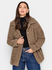 Long Tall Sally Brown Teddy Jacket - Image 1 of 4