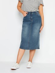 M&Co Blue Petite Denim Skirt - Image 2 of 6