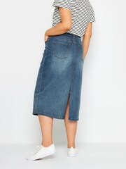 M&Co Blue Petite Denim Skirt - Image 4 of 6