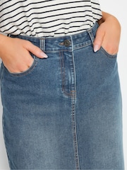 M&Co Blue Petite Denim Skirt - Image 5 of 6