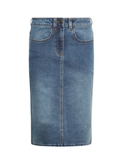 M&Co Blue Petite Denim Skirt - Image 6 of 6