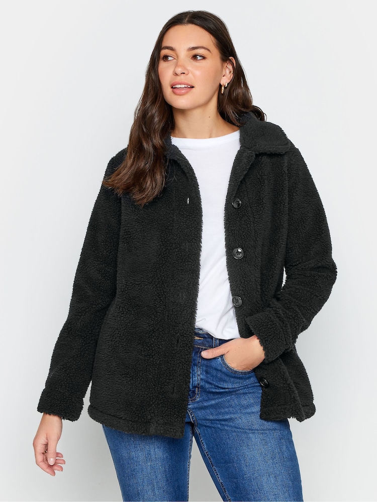 Long Tall Sally Black Teddy Jacket - Image 1 of 4