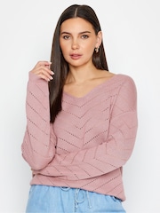 Pink - Long Tall Sally Pointelle-Pullover - Bild 1 von 4